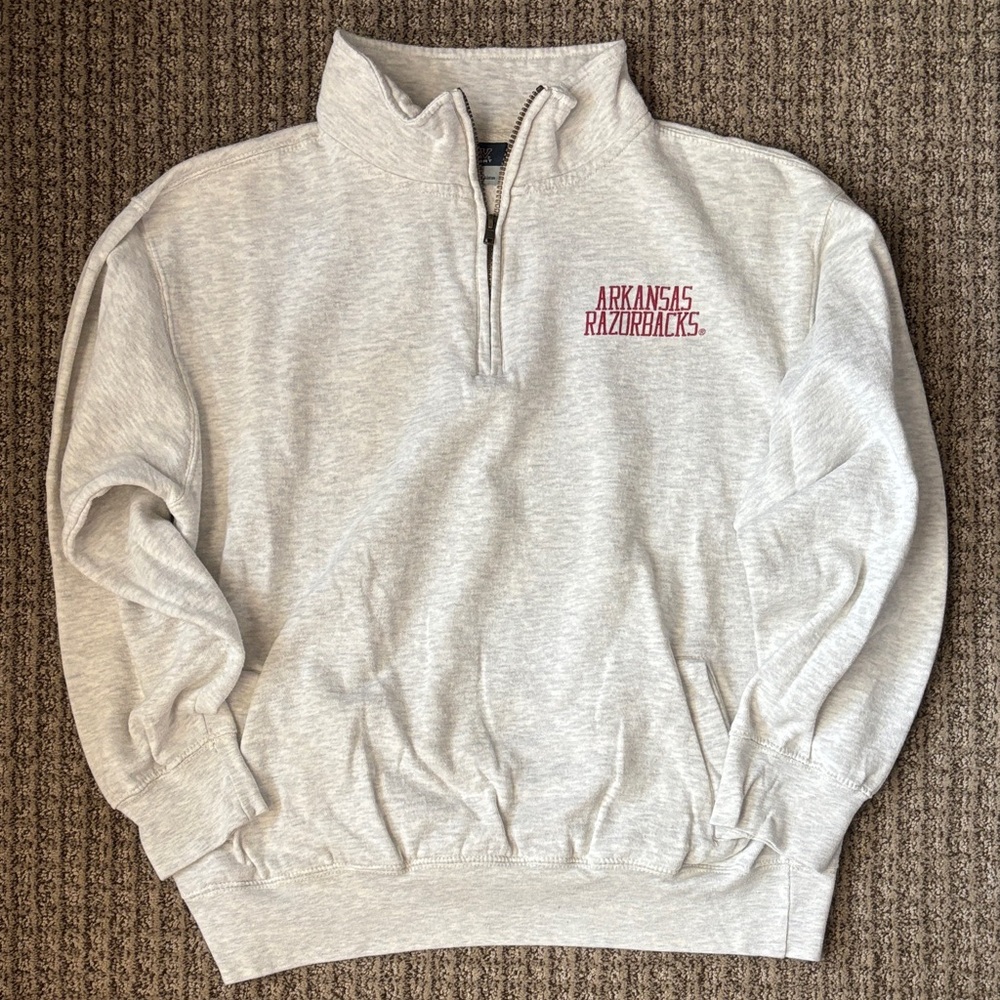 Arkansas Razorbacks 1/4 Zip Sweatshirt - Picture 2 of 5